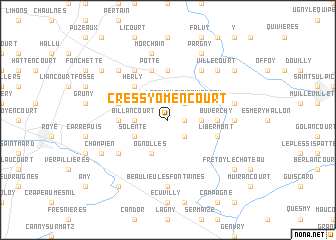 map of Cressy-Omencourt