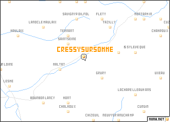 map of Cressy-sur-Somme