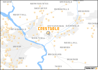 map of Crestdale