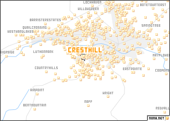 map of Crest Hill