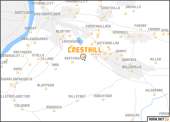 map of Crest Hill
