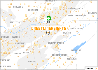 map of Crestline Heights