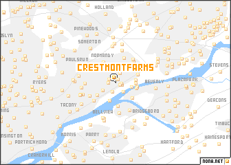 map of Crestmont Farms