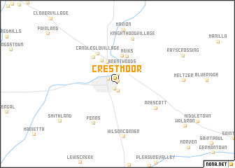 map of Crestmoor