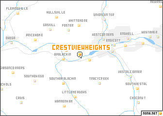 map of Crest View Heights