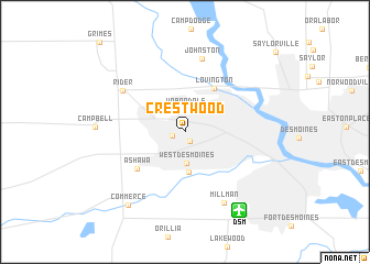map of Crestwood