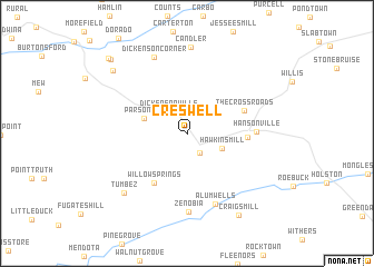 map of Creswell