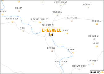 map of Creswell