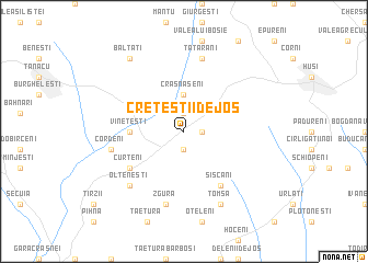 map of Creţeştii de Jos
