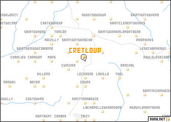 map of Cret Loup