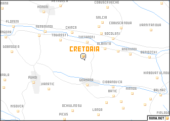 map of Creţoaia