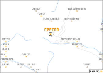 map of Crêton