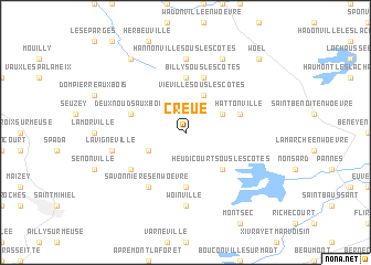 map of Creuë