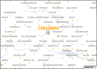 map of Creuzburg