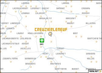 map of Creuzier-le-Neuf