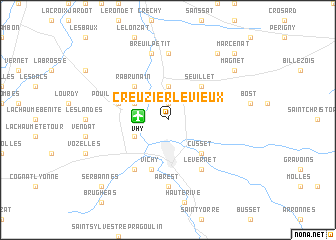 map of Creuzier-le-Vieux