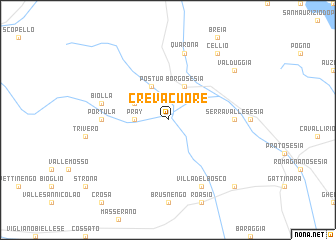 map of Crevacuore