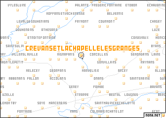 map of Crevans-et-la-Chapelle-lès-Granges