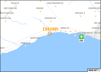 map of Crevari