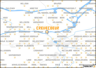 map of Crèvecoeur