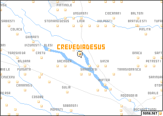 map of Crevedia de Sus