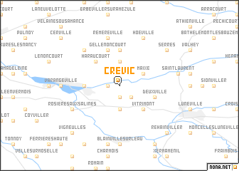 map of Crévic