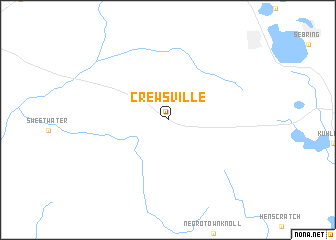 map of Crewsville