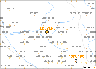 map of Creyers