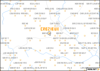 map of Crézieux