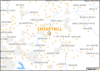 map of Cricket Hill