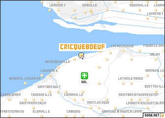 map of Cricquebœuf