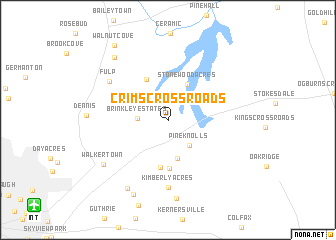 map of Crims Crossroads