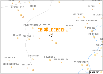 map of Cripple Creek