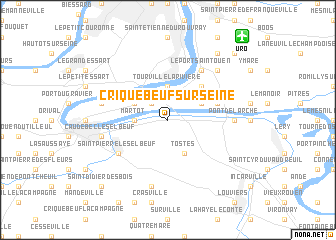 map of Criquebeuf-sur-Seine