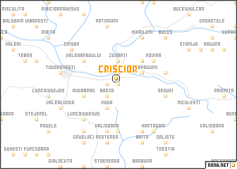 map of Crişcior