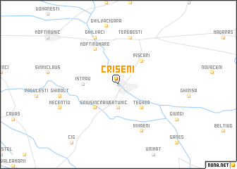 map of Crişeni