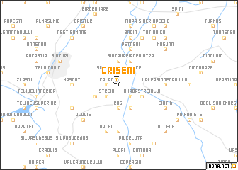 map of Crişeni