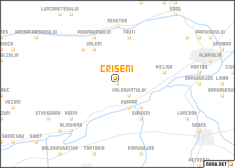 map of Crişeni