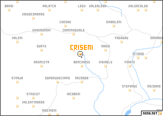 map of Crişeni
