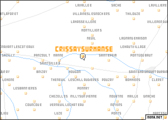 map of Crissay-sur-Manse