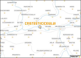 map of Cristeştii Ciceiului