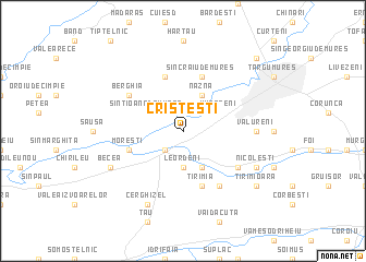 map of Cristeşti