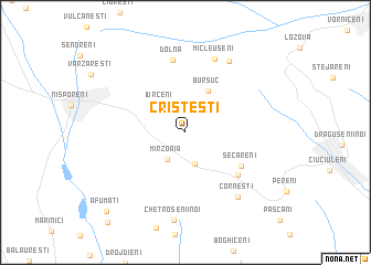 map of Cristeşti