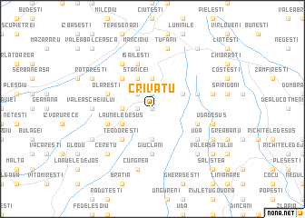 map of Crivăţu