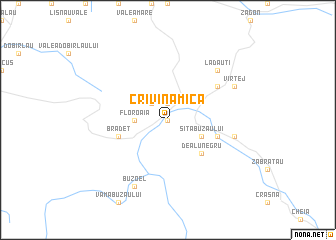 map of Crivina Mică