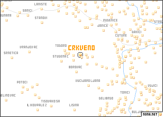 map of Crkveno