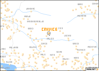 map of Crkvice