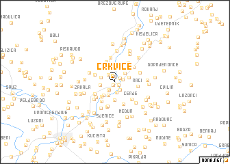 map of Crkvice