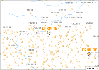 map of Crkvine