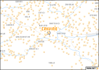 map of Crkvine